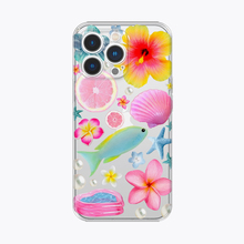 海浪公园【拍三免一】粉色夏天花朵鱼适用于iPhone16promax手机壳tpu透明软壳三星s25至尊小米15pro华为p70