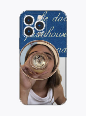 海浪公园【拍三免一】蓝色背景搞怪欧美适用于iPhone16promax手机壳tpu透明软壳三星s25至尊小米15pro华为p70