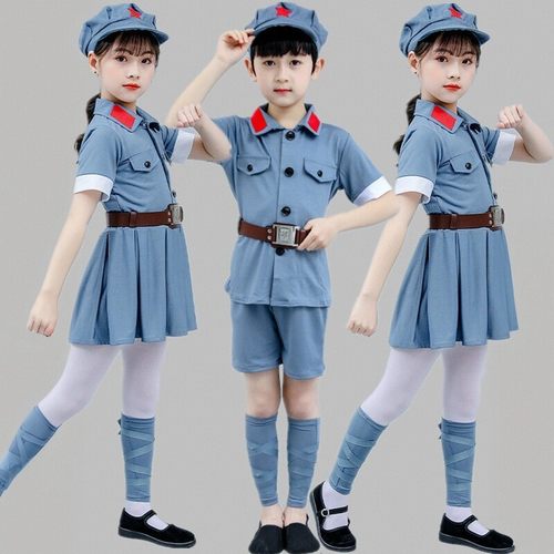女童红星闪闪舞蹈红军合唱演出服