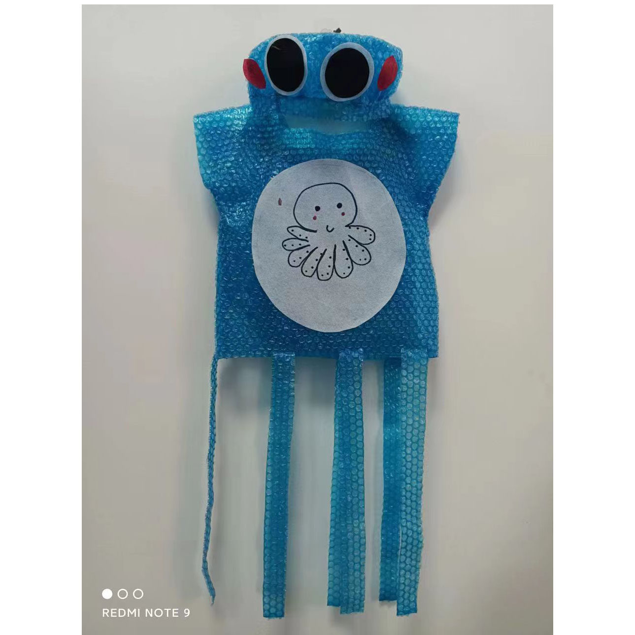 新款儿童环保气泡膜手工章鱼服幼儿园diy成品作业亲子走秀演出