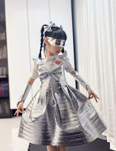 新款儿童环保服装保温袋珍珠棉制作成品女童亲子舞台走秀公主裙