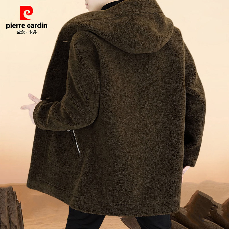 皮尔卡丹冬季羊羔绒双面穿毛呢外套男士夹克新款皮毛一体男装大衣,男装,毛呢大衣,淘宝优惠券,粉丝福利购,淘宝优惠卷