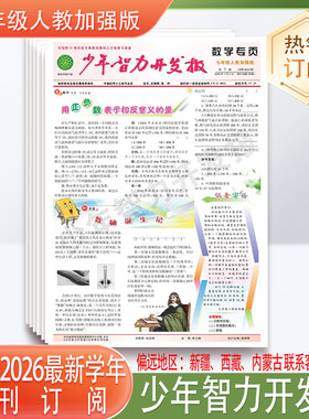 《少年智力开发报》数学2025-2026人教标准加强版初中七年级八年级九年级单元辅导测试数学报