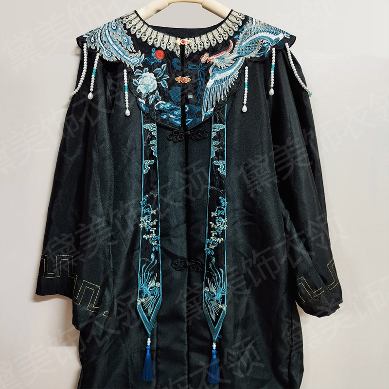 毕业云肩硕士学士服中国风珍珠长飘带马面汉服配饰学院风大码披肩