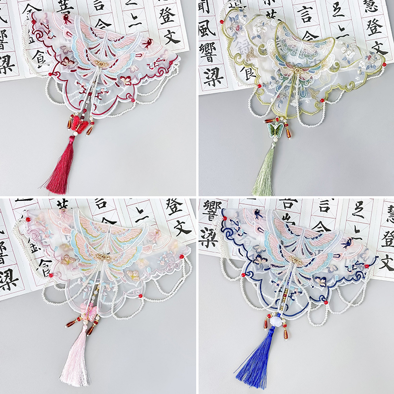 重工包庇冠衣周岁晏云肩男女童宝宝汉服唐装礼服珍珠流苏国风披肩