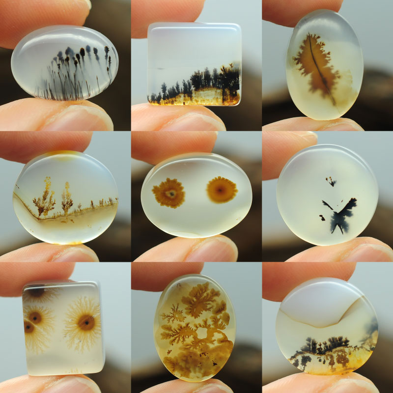 海洋玉髓草花象形戒面