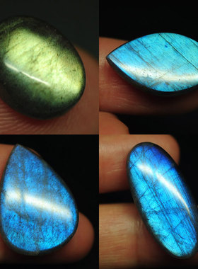 炫彩拉长石吊坠戒面独特