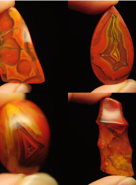 色浓纹美吊坠战国红北票经典