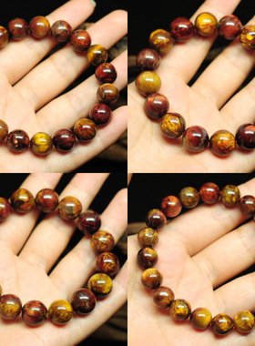 金红闪纹手串彼得石独特闪亮中性