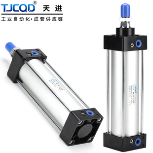 TJCQD天进标准气缸大推力SCD双出40X50X63X80X100不带磁导杆气缸