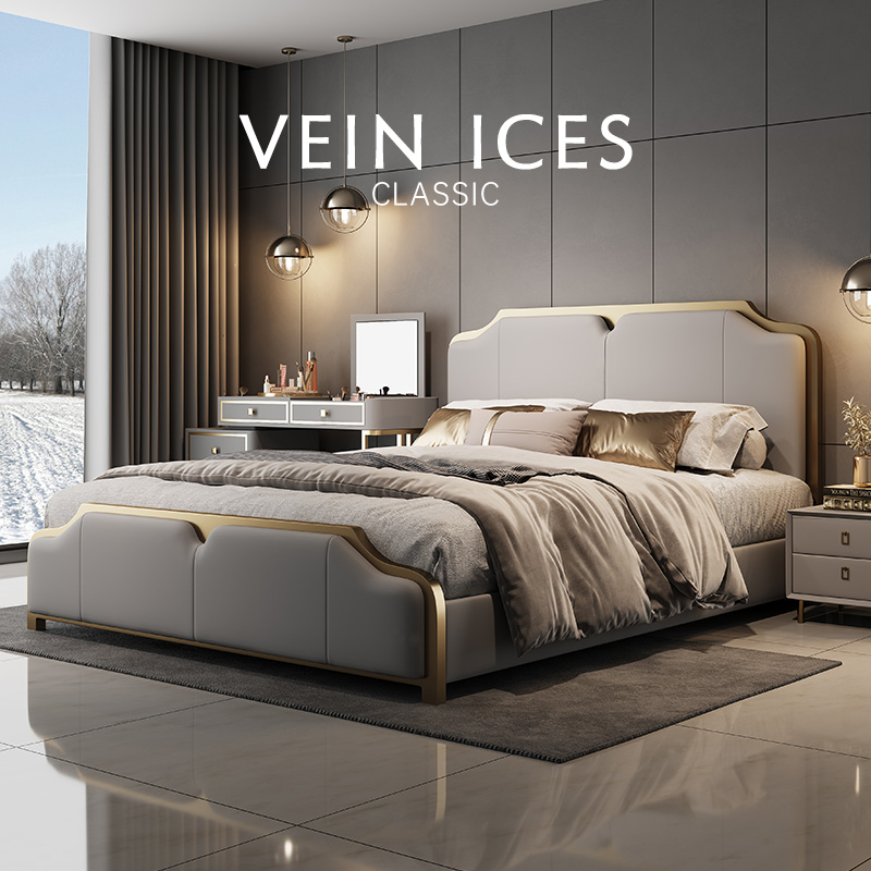 轻奢双人床高端大气结婚