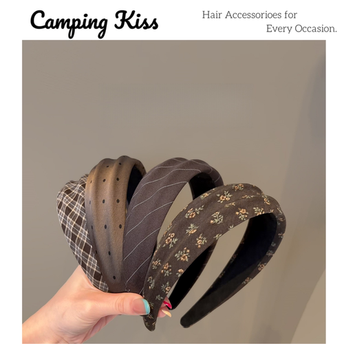 CampingKiss复古宽边高颅顶发箍