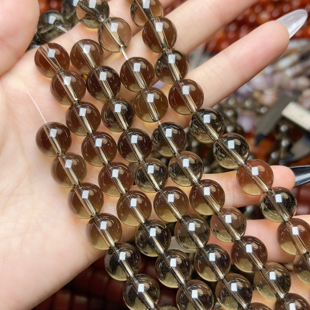 12mm全净体茶晶圆珠一条,饰品/流行首饰/时尚饰品新,其他DIY饰品配件,淘宝优惠券,粉丝福利购,淘宝优惠卷