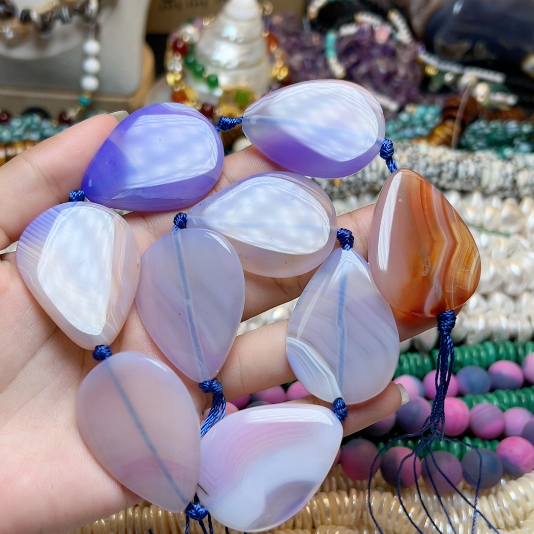 S674缠丝玛瑙39.5*30mm一条