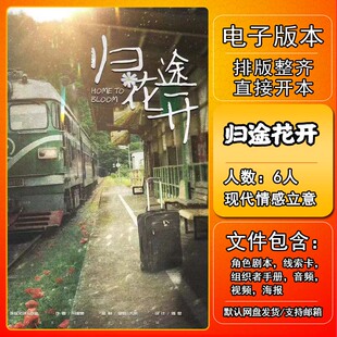 归途花开剧本杀电子版复盘解析6人 现代情感立意本格新手城限本