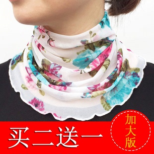 围脖女套头脖套春夏防晒护颈加大升级版 网眼假领子围巾小丝巾