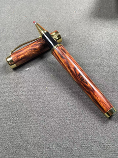 海南黄花梨油梨满花纹签字笔和钢笔，降香黄檀精美礼品海口发货