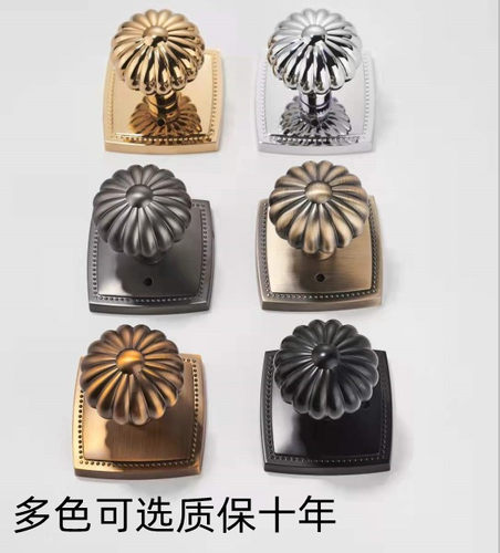美式金色轻奢南瓜纯铜房门锁
