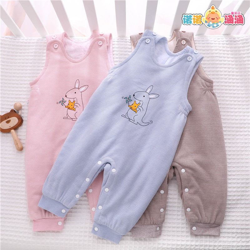 婴儿背带裤男女宝宝闭裆薄棉春秋裤子秋冬季高腰护肚秋装外穿棉裤,童装/婴儿装/亲子装,裤子,淘宝优惠券,粉丝福利购,淘宝优惠卷