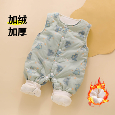 【防寒保暖】婴儿加绒背带棉裤