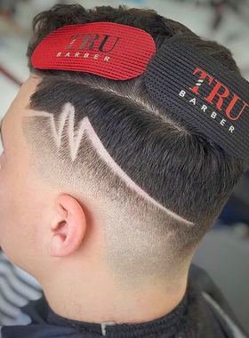 barber shop理发魔术贴分区贴