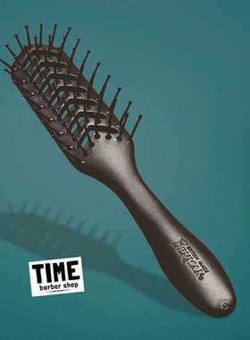 英国DENMAN丹文原装圆柄排骨梳 木柄造型梳子油头梳现货