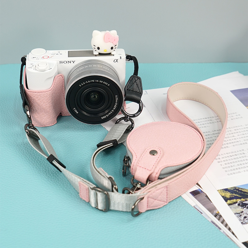 适用于索尼zve10相机包zve10m2二代保护套ZVE10机身壳可爱斜挎包