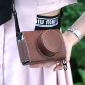 适用于富士XE5相机包保护套X 摄影包 E5皮套xe5粉色可斜挎皮套数码