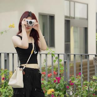 铭匠相机内胆包适用索尼ZVE10富士XM5佳能R50V尼康收纳包斜挎肩带