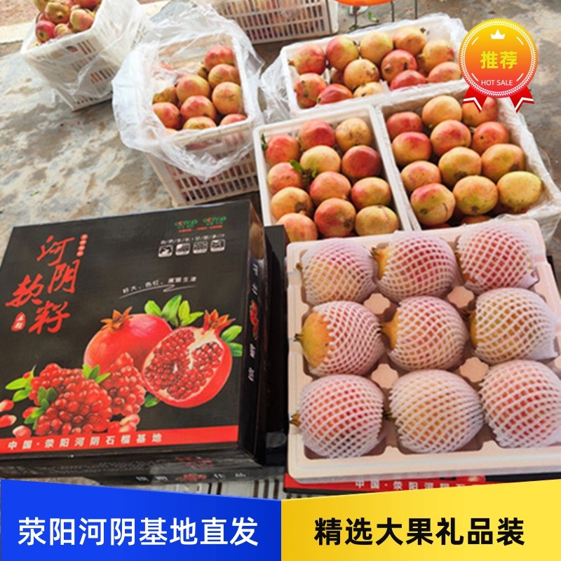 河南精品河阴软籽大甜石榴礼盒装