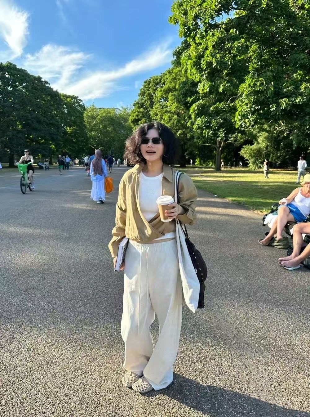 2025早秋新款简约纯色苎麻假两件套百搭宽松休闲长袖衬衫女
