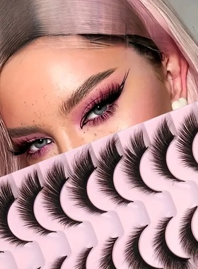 Lashes False Eyelashes Cat Eye 10 Pair 3D眼狐多层浓密睫毛