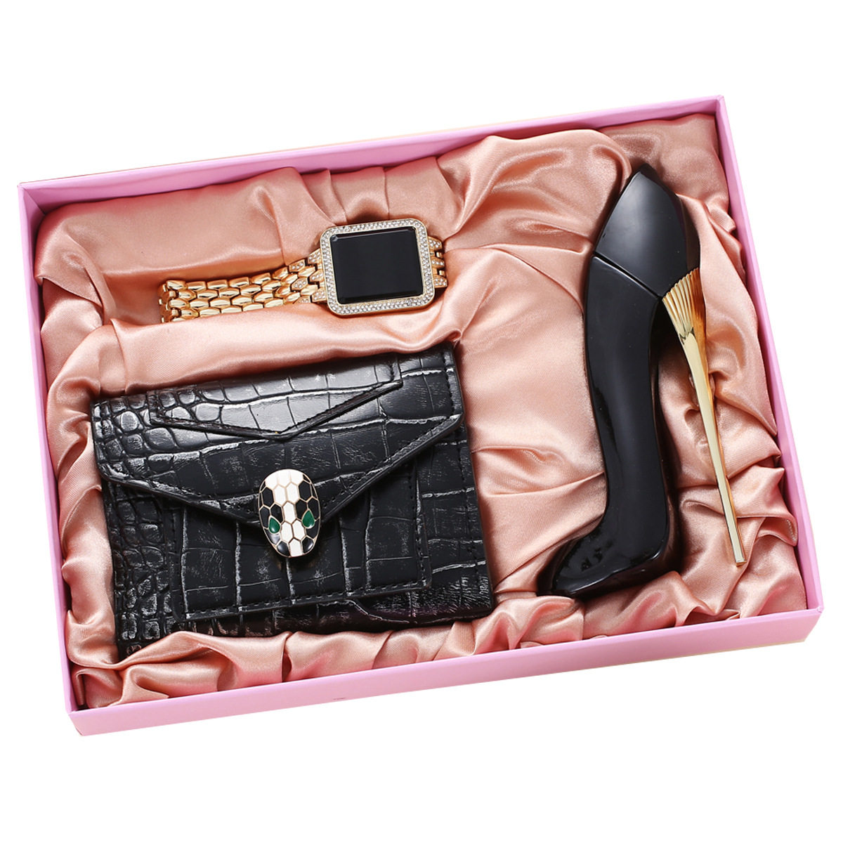 quartz watch lady gift set wallet perfume women 手表钱包手表