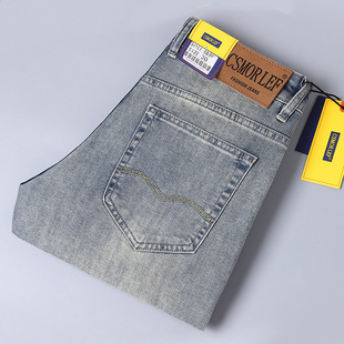 Pants Straight Trouser牛仔裤 Denim Jean Casual Men Elastic