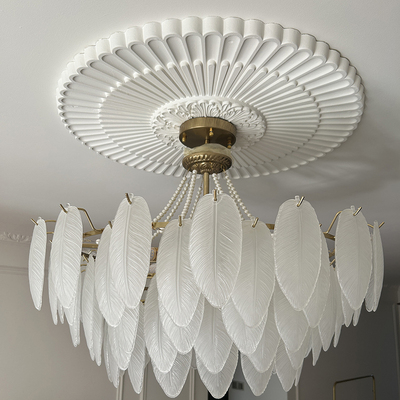 小红书同款法式pu灯盘底座灯池