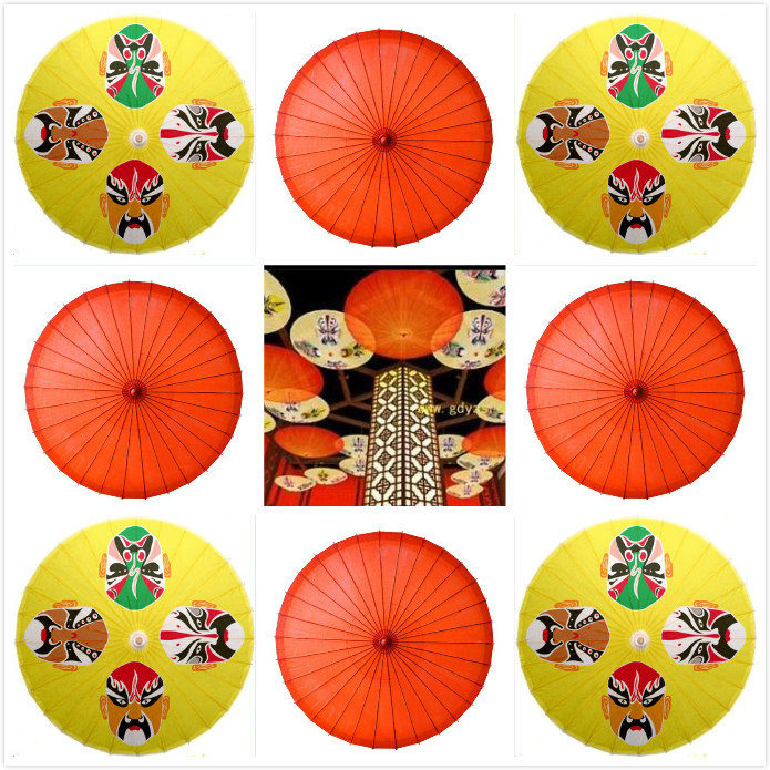 红色脸谱江南油纸伞中国风古风吊顶装饰伞商场茶楼餐馆屋顶灯饰伞,家居饰品,工艺伞,淘宝优惠券,粉丝福利购,淘宝优惠卷