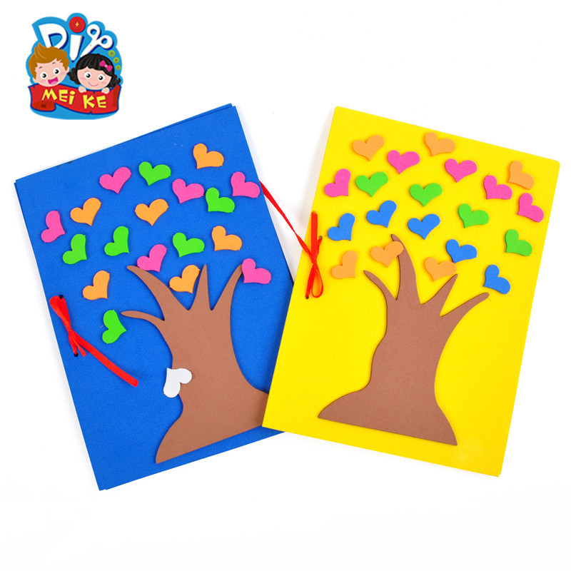 儿童手工DIY爱心EVA贺卡礼物材料