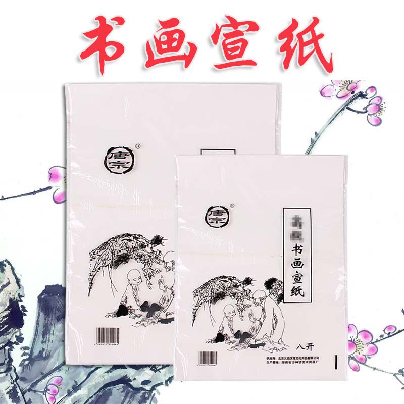 文房四宝周老师谈心法新款袋装 生宣 书画练习用宣纸 4开8开可选