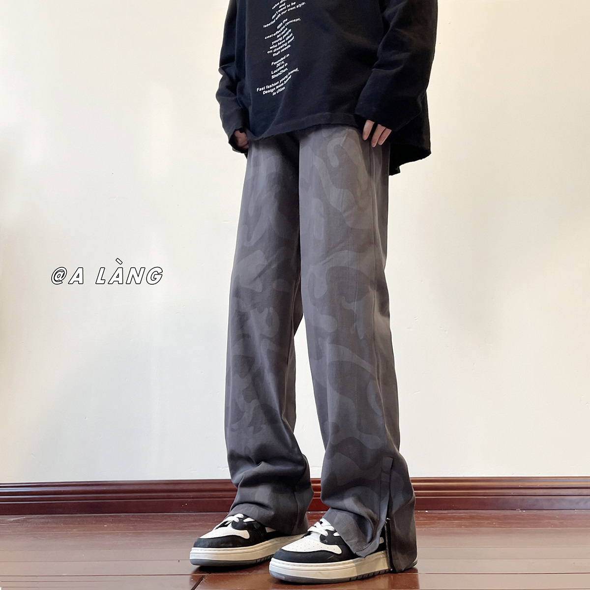 XZ612-K998-P65-控价79迷彩工装裤~设计裤脚拉链美式复古5,男装休闲裤,星座612