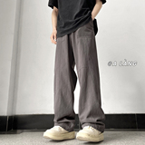 XZ612-K66-P45控68【现货】立体裁剪直筒宽松水洗工装裤3，男装休闲裤，星座612