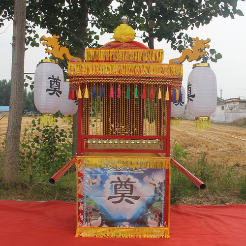 白事中式戏曲风镂空八抬花轿