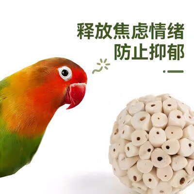 鹦鹉通草球啃咬玩耍咀嚼鸟玩具
