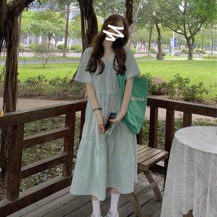初戀連衣裙桔梗法式 休閑氣質(zhì)學(xué)生小個(gè)子裙子女 2025新款 約會(huì)裙夏季