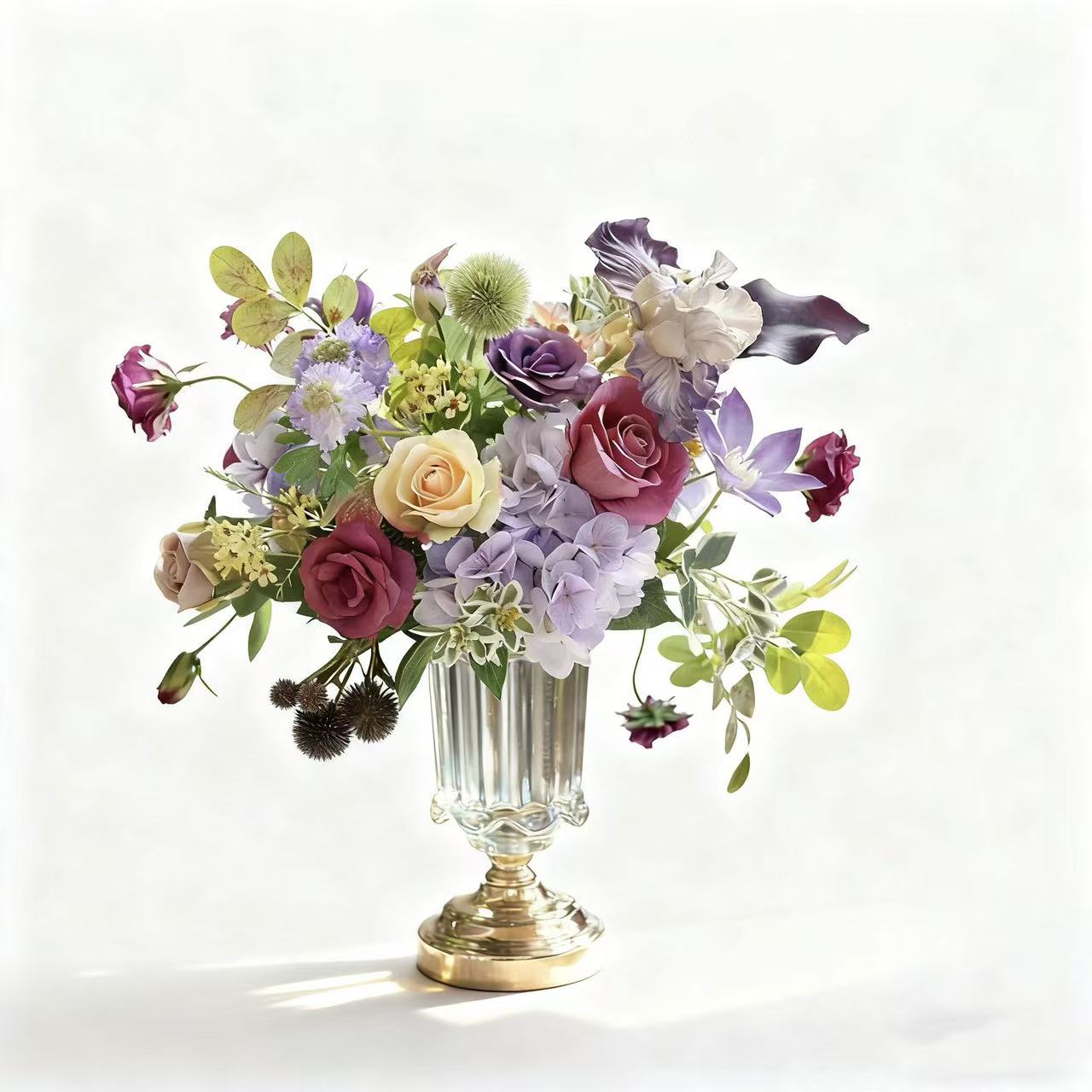 欧式奢华仿真花装饰摆件