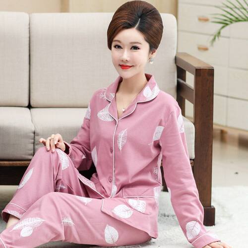 纯棉家居服套装中老年