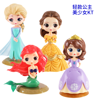 白雪公主爱莎玩具生日蛋糕