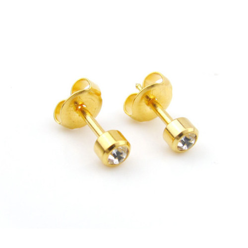 美国舒舒白钻钛钢耳钉气质小巧