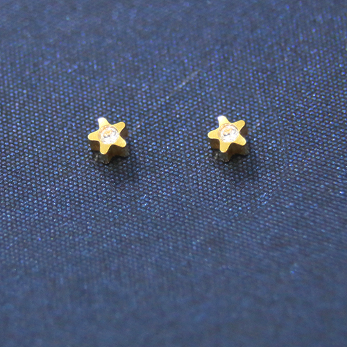美国舒舒可爱星星心形镀金防过敏耳钉钛钢无菌穿耳器扎耳孔器现货