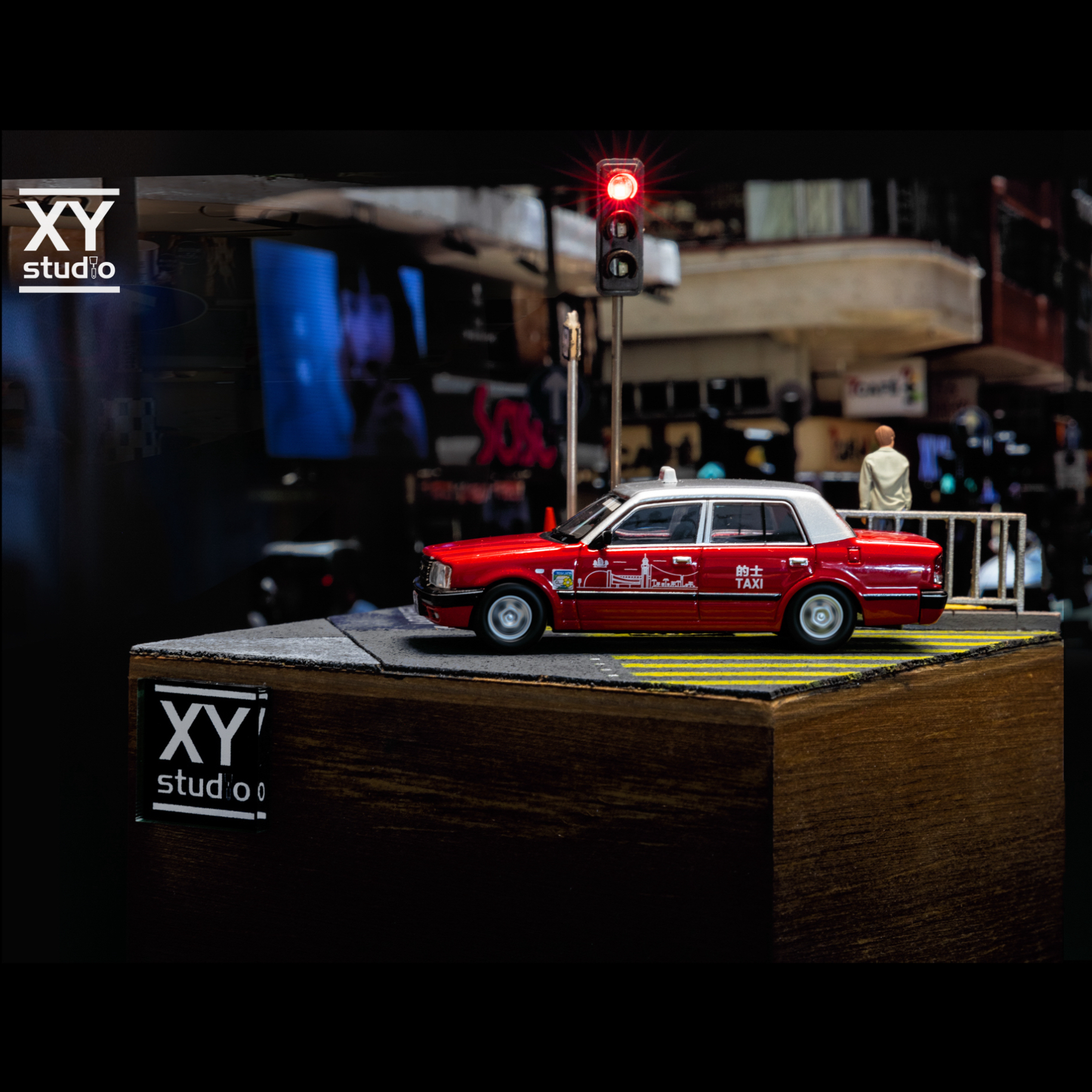 1/64《HK街角》香港场景 港警 香港出租 香港礼物旅行纪念 冲锋车