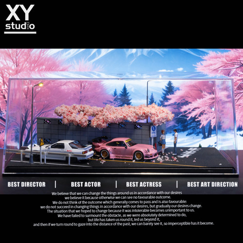 1/64《樱花季公路街角》场景制作